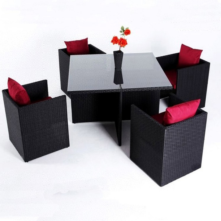 stackable garden furniture outdoor rattan furniture square style pe